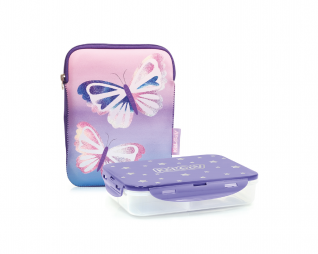 קופסת אוכל מרופדת פרפרים קל גב KAL GAV LUNCH BOX BUTTERFLY