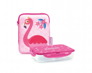 קופסת אוכל מרופדת פלמינגו קל גב KAL GAV LUNCH BOX