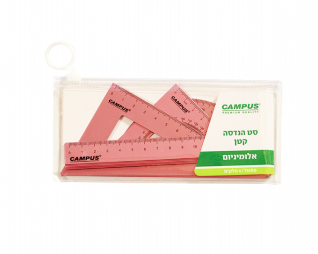 סט הנדסה אלומיניום 15 ס"מ 4 חלקים CAMPUS