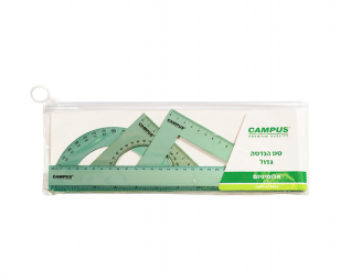 סט הנדסה אלומיניום 30 ס"מ 4 חלקים CAMPUS