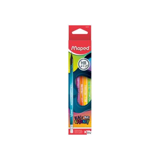 עפרונות 12 יח’ MAPED HB2